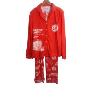 Harry Potter PatPat Womens Red Hogwarts Express Platform 9 3/4 Pajama Set S NEW